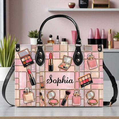 Personalized Make Up Leather Handbag UKUU6310101