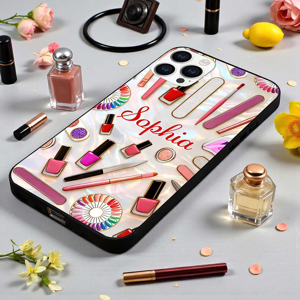 Custom Nail Artist Faux Stained Glass Phone Case THUU6210105