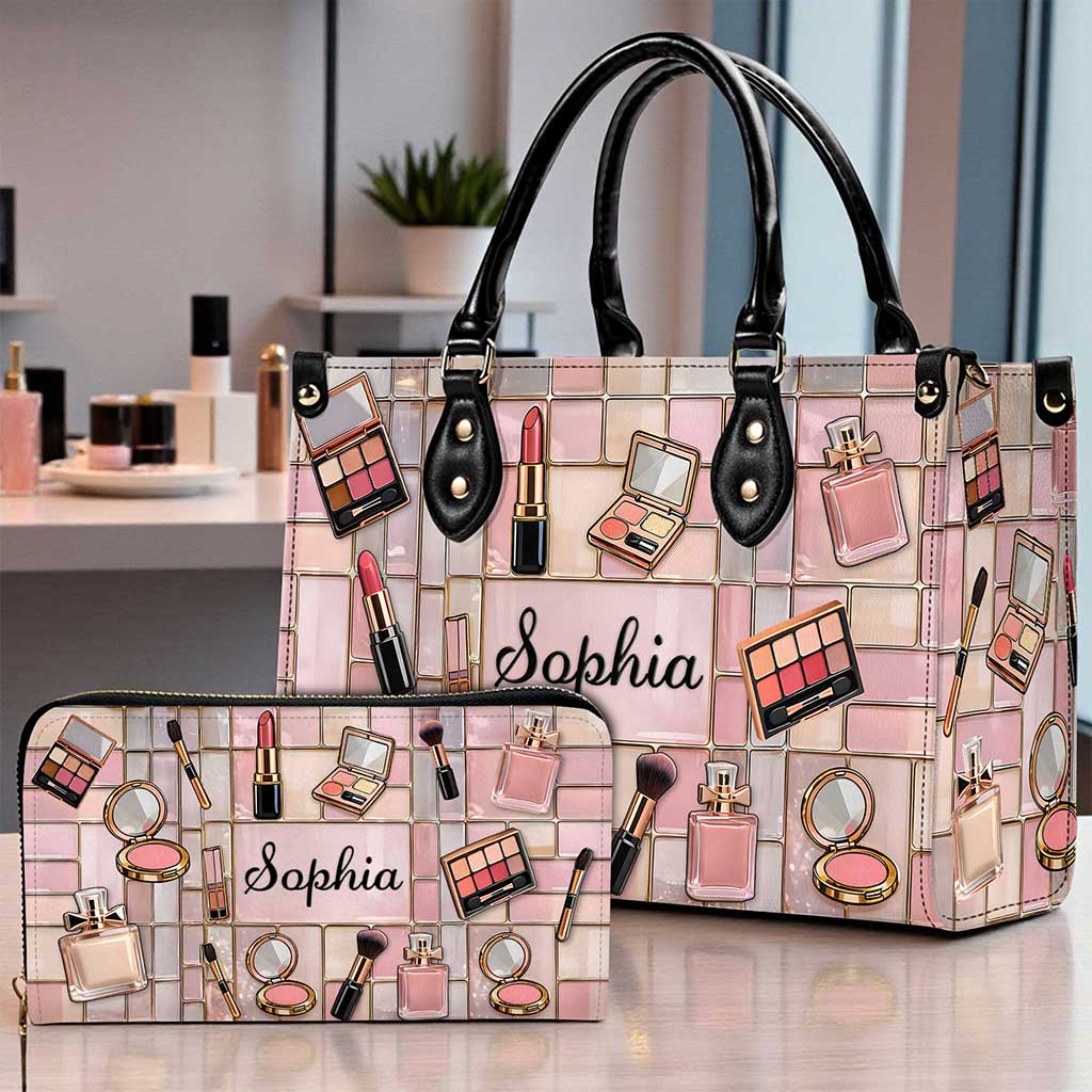 Personalized Make Up Leather Handbag UKUU6310101