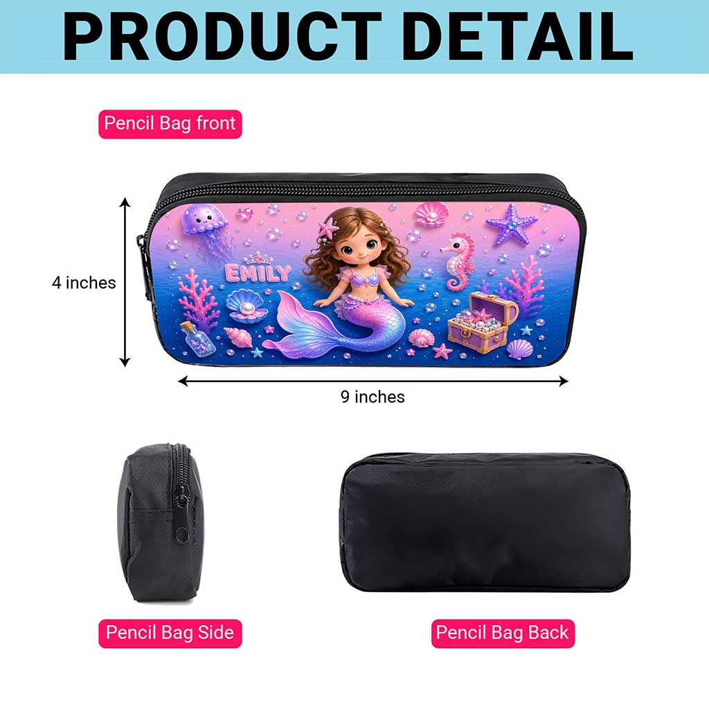 Personalized Photo Mermaid Kid Back To School, Backpack For Kids UKUU6170601