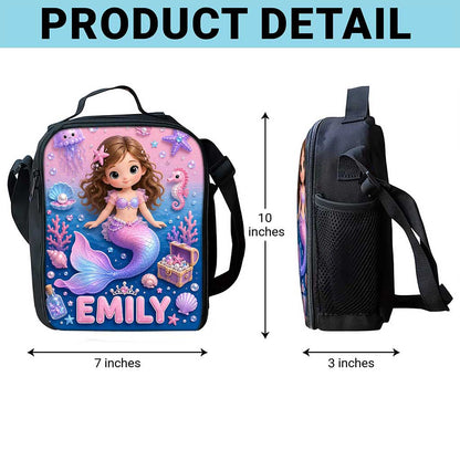 Personalized Photo Mermaid Kid Back To School, Backpack For Kids UKUU6170601