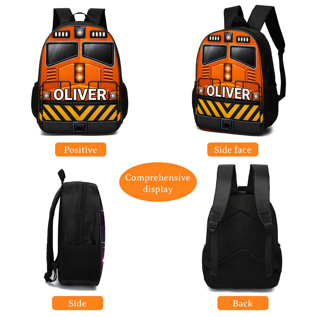 Personalized Back To School Train Kids Backpack NPND6300601
