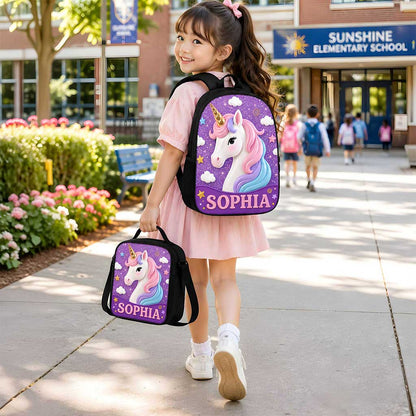 Personalized Unicorn Back To School Backpack, Kids Backpack UKUU6160604