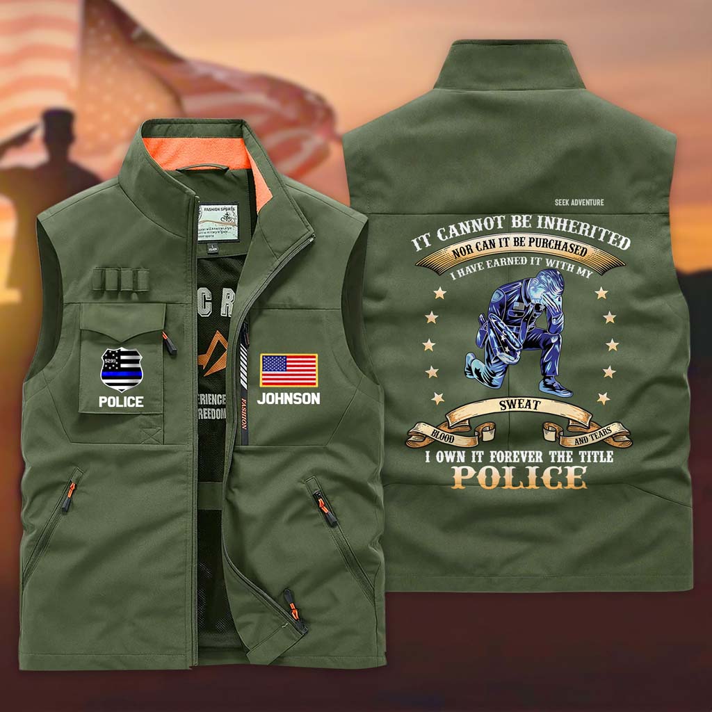 Personalized Police Multi-Pocket Vest UKTD6310102