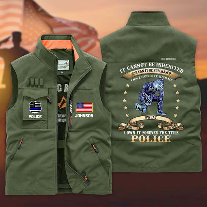 Personalized Police Multi-Pocket Vest UKTD6310102