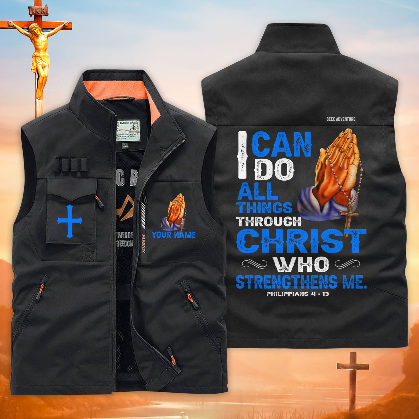 Custom Jesus Multi-Pocket Vest UKTD6250304