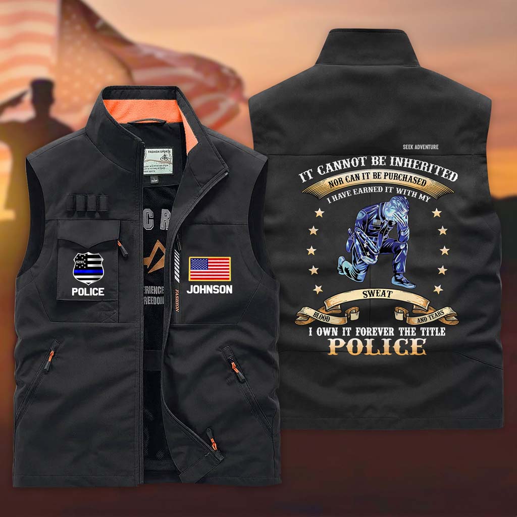 Personalized Police Multi-Pocket Vest UKTD6310102