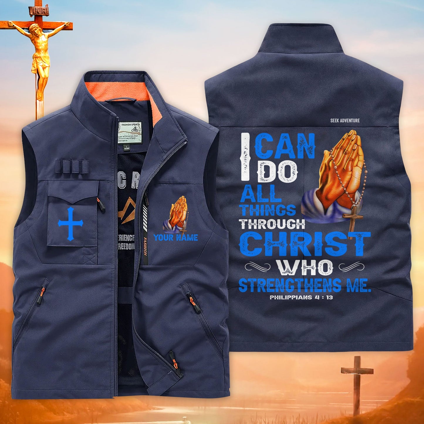 Custom Jesus Multi-Pocket Vest UKTD6250304