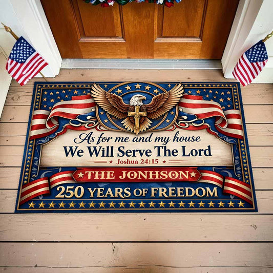 Personalized United State 250th Anniversary Flag Door Mat UKUU6140401