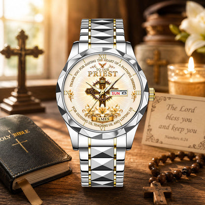 Personalized To Our Priest Alloy Luxury Quartz Watch, God Watch UKUU6180604