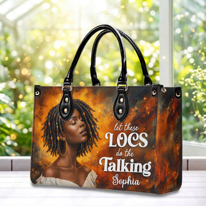 Personalized Black Women Leather Handbag With Wallet UKND6050302