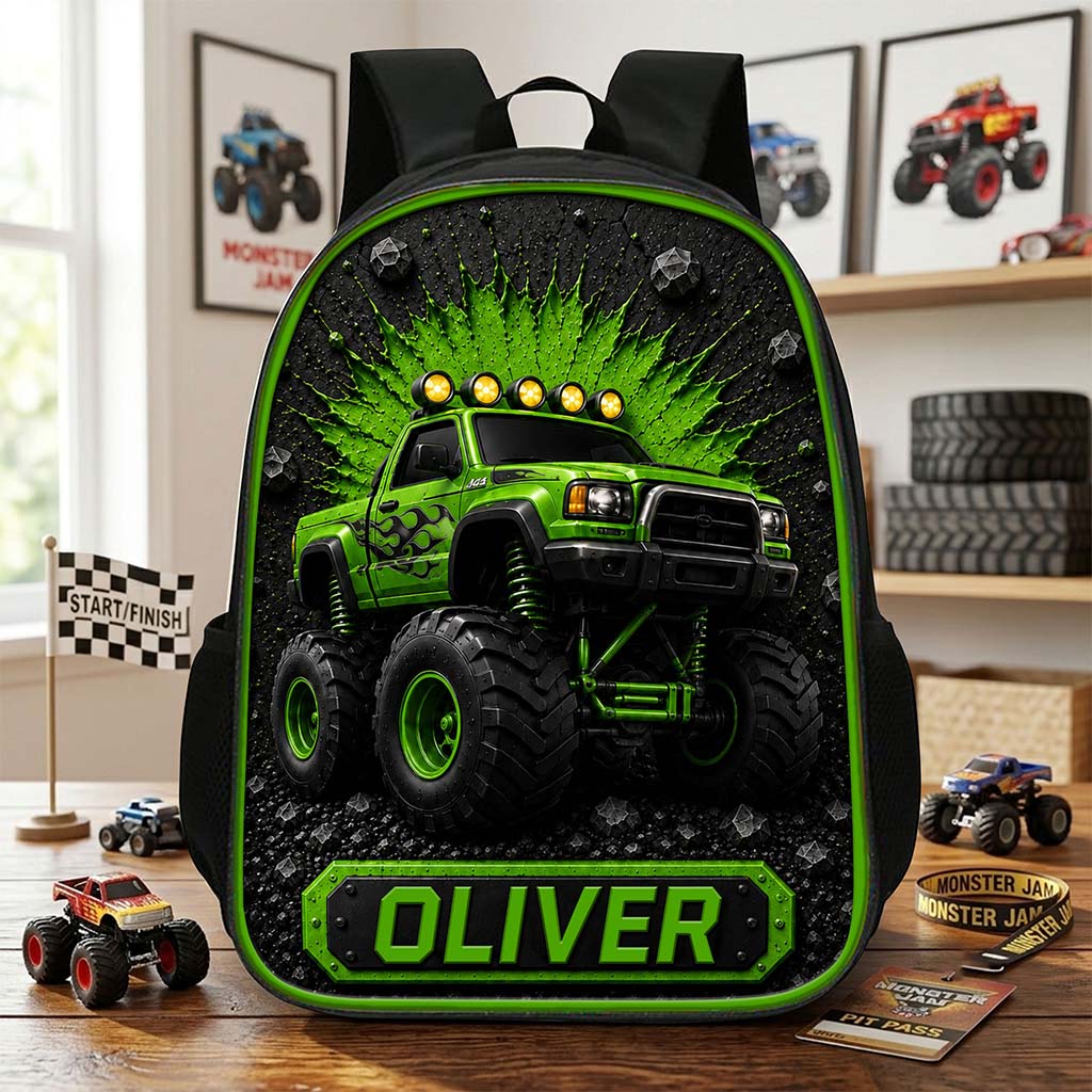 Personalized Monster Truck Backpack NPND6250605