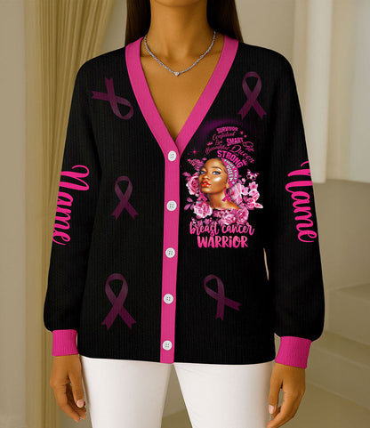 Custom Breast Cancer Knitted Cardigan UKTO5101002