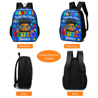 Personalized Autism Kid Backpack, Back To School Bag for Autistic Child UKND6150704