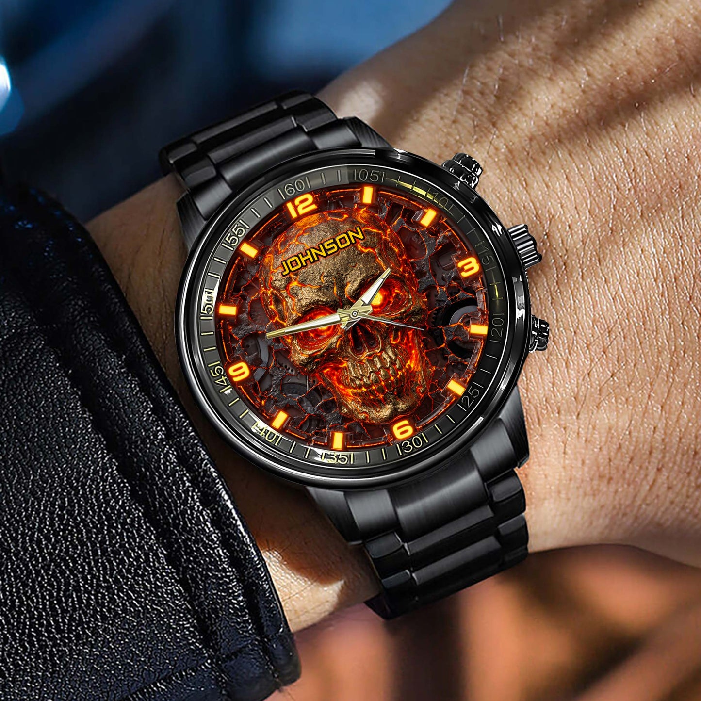 Personalized Fire Skull Watch QFHA5270802
