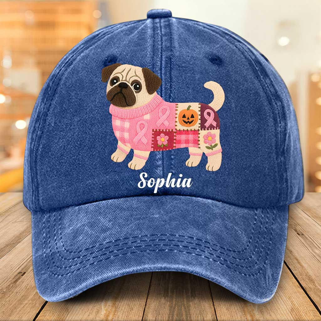 Personalized Dog Breast Cancer Dnim Hat UKTZ5280801