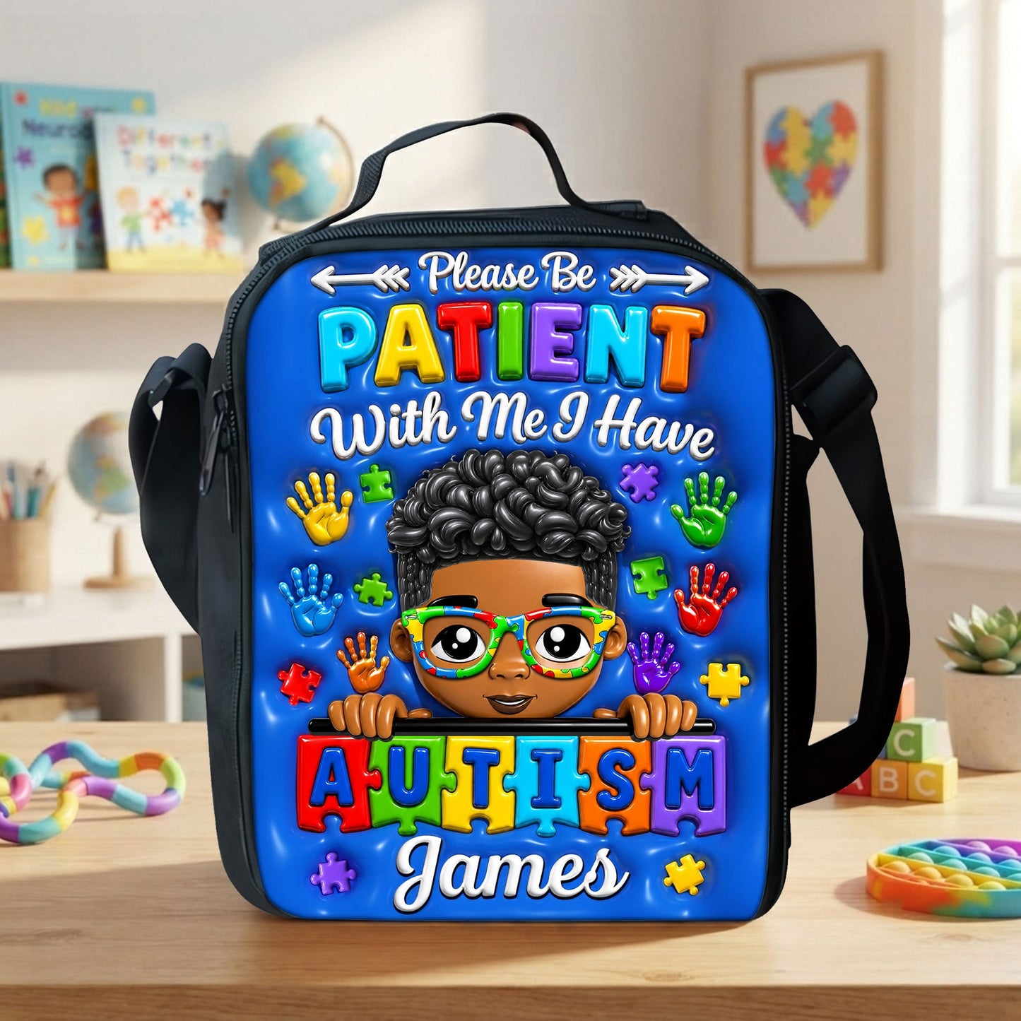 Personalized Autism Kid Backpack, Back To School Bag for Autistic Child UKND6150704