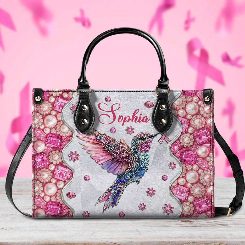 Custom Breast Cancer Awareness Leather Handbag UKNT5080901