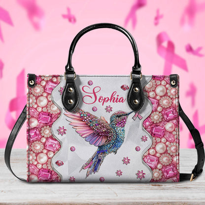 Custom Breast Cancer Awareness Leather Handbag UKNT5080901