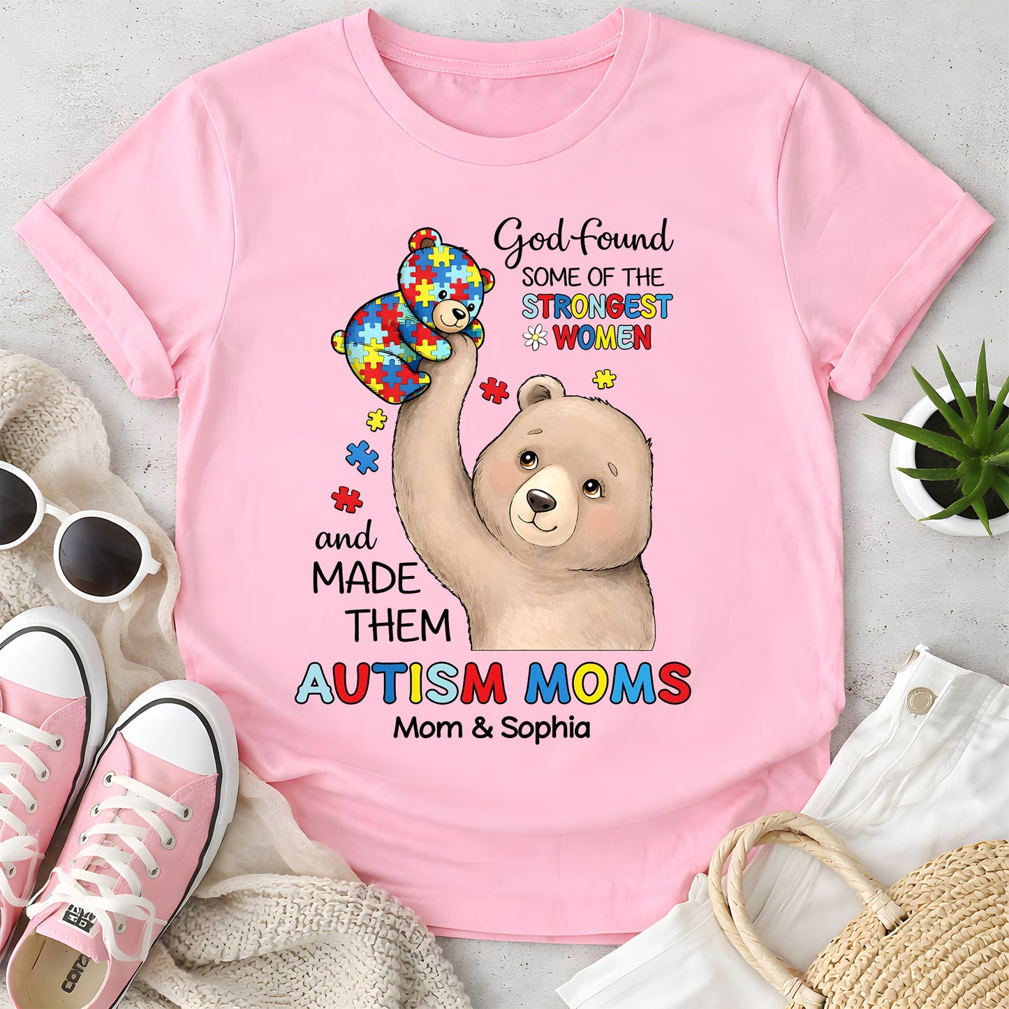 Custom Autism Bear Mom shirt THUU6250305