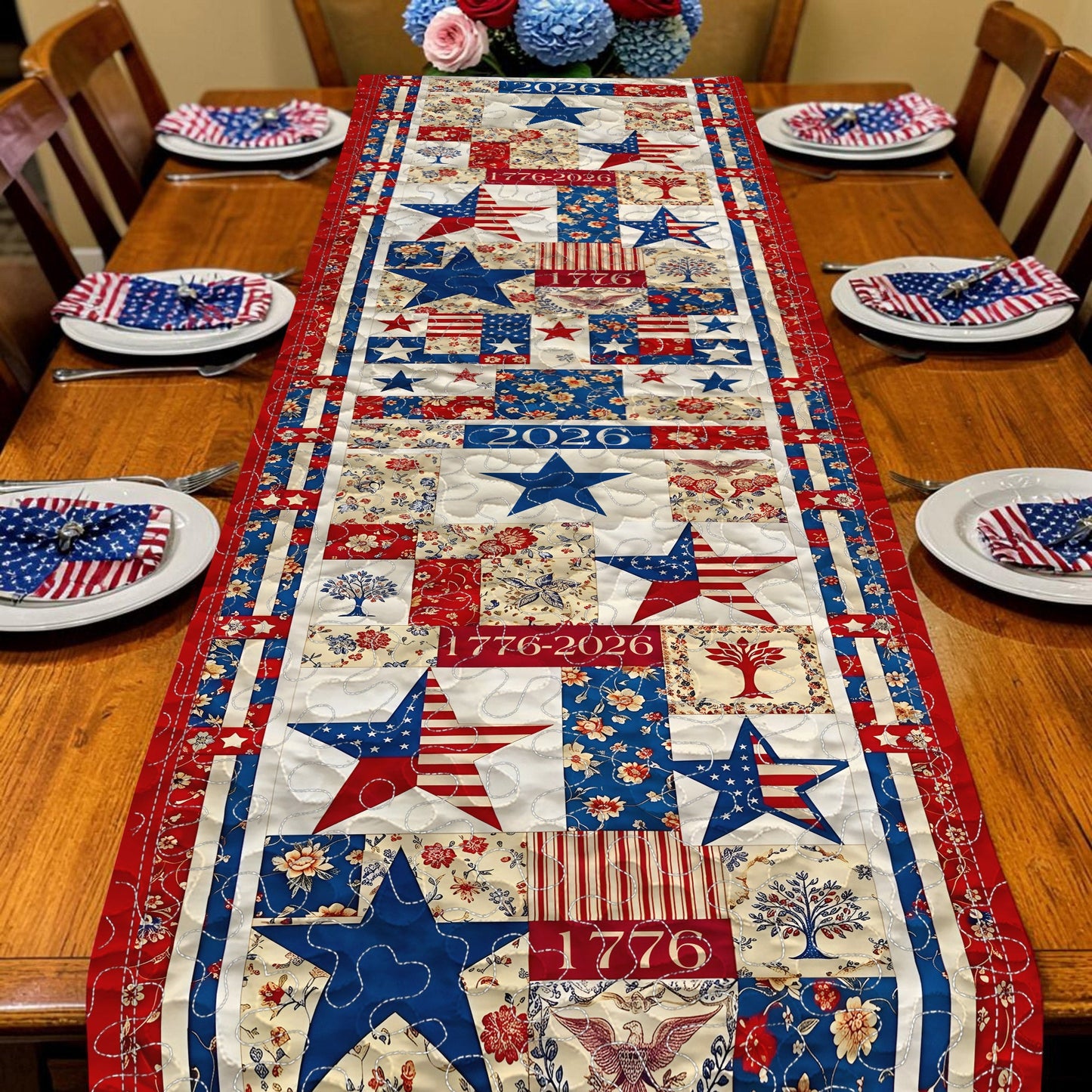United States 250th Anniversary Quilt Table Runner UKNT6150403