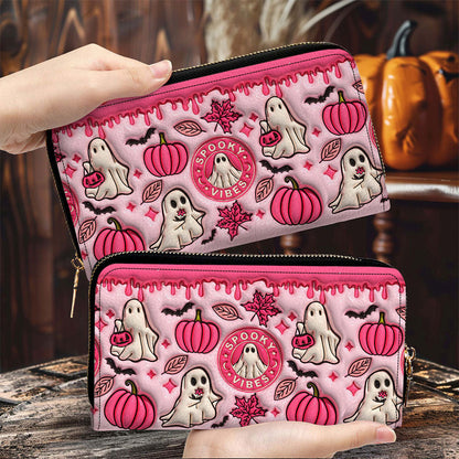 Spooky Vibe Print 3D Inflated Leather Tote Bag, Halloween Gift QFTO4310704