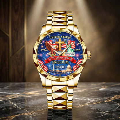Personalized United State 250th Anniversary Alloy Luxury Quartz Watch UKHA6100402