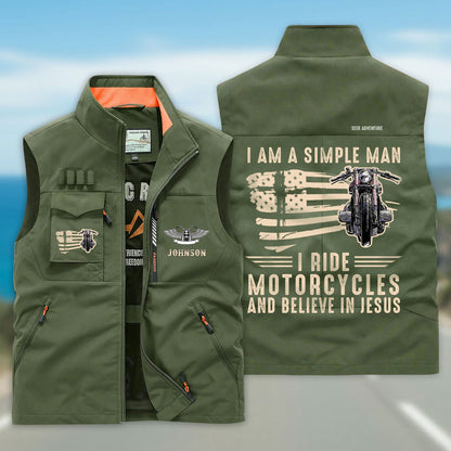 Personalized Motorcycle Multi-Pocket Vest UKND6220402
