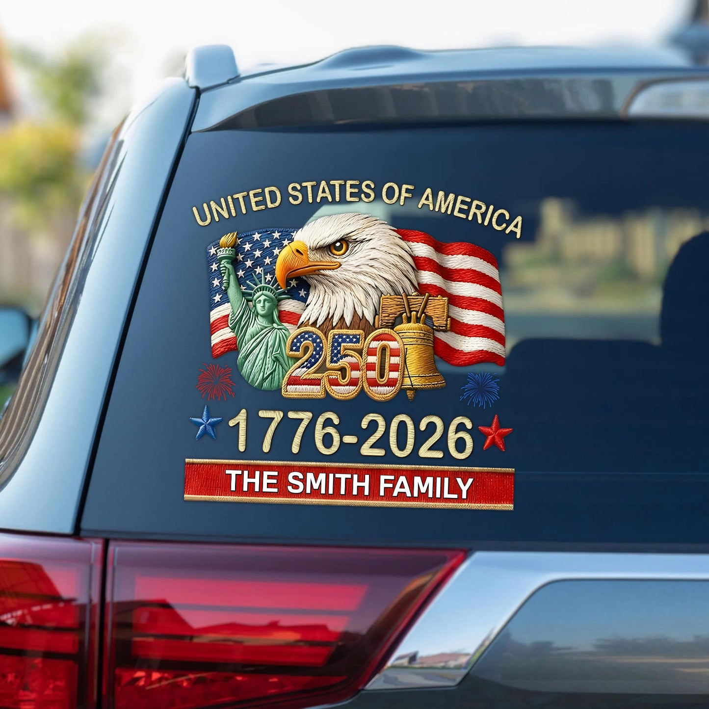 Custom 250th Car Sticker THHA6240401