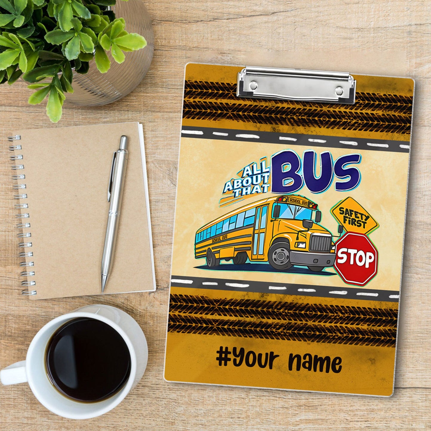 Personalize School Bus Driver Clipboard, Gift for bus drivers UKNT6280705