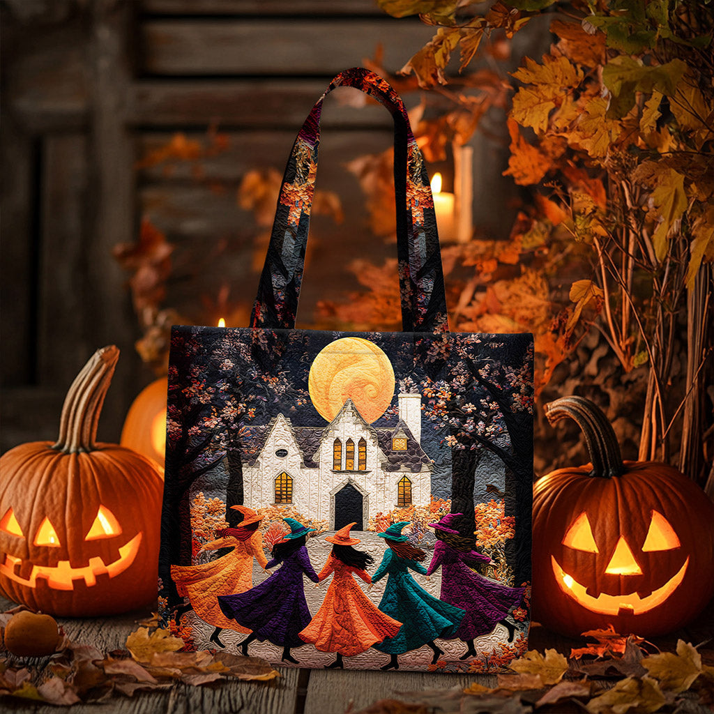 Personalized Witchy Quilted Tote Bag Halloween QFNT5220804
