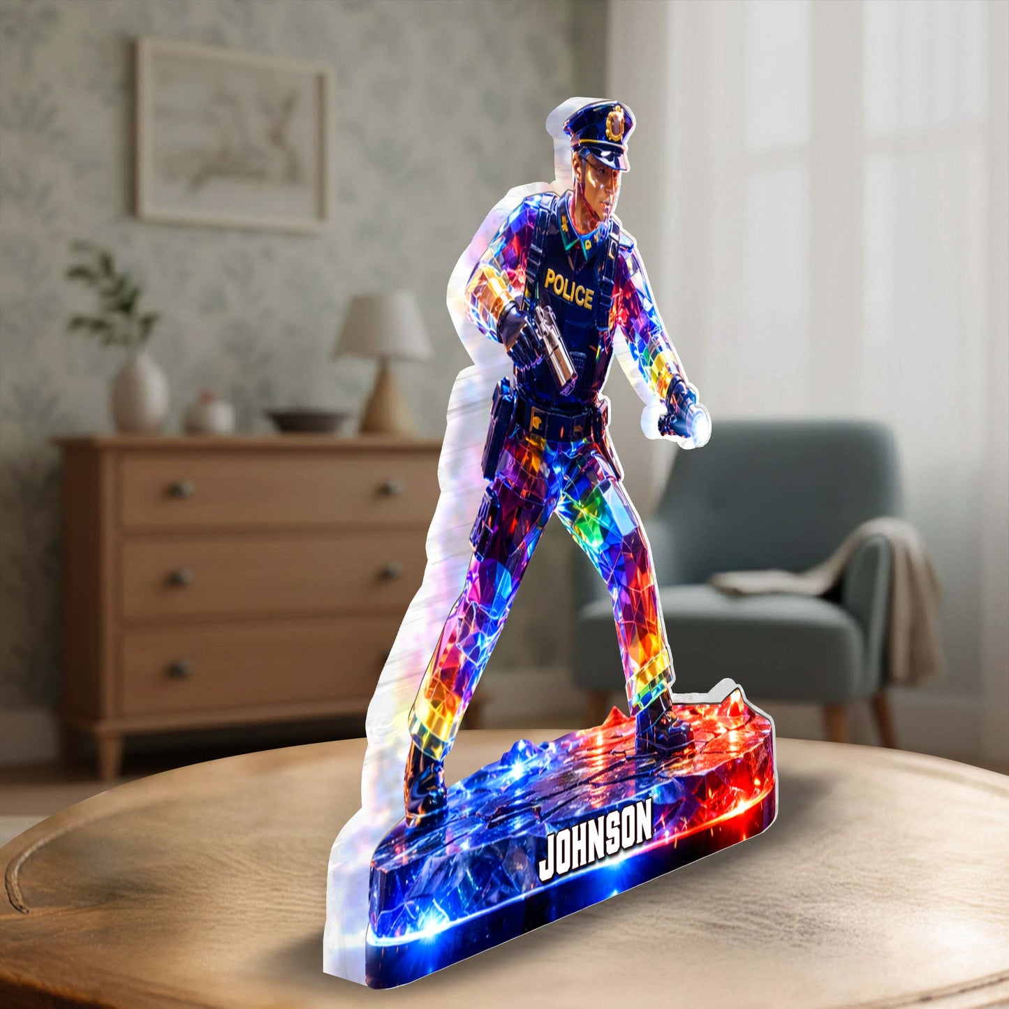 Personalized Police Officer Acrylic Block UKHA6110302