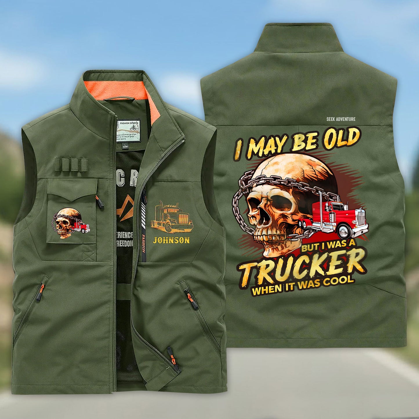 Personalized Trucker Multi-Pocket Vest UKHH6170303