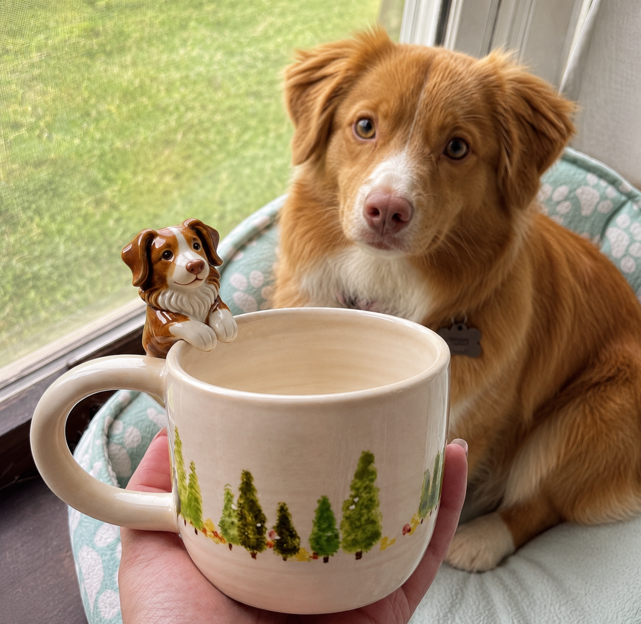 Personalized Pet 3D Mug, Custom Dog & Cat Photo Ceramic Coffee Mug, Handmade Mini Pet Sculpture, Gift for Pet Mom & Pet Dad QFTD6180705