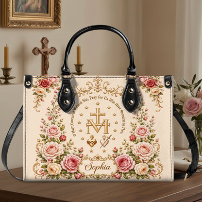 Miraculous Medal Handbag And Wallet, Virgin Mary Handbag And Wallet, Marian Cross PMTD6240606