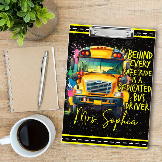 Personalize School Bus Driver Clipboard, Gift for bus drivers UKND6280712