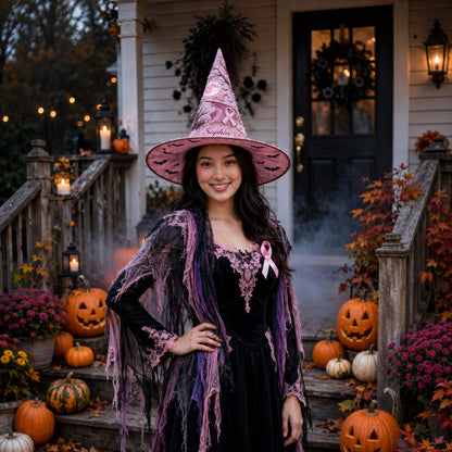 Personalized Breast Cancer Witch Hat NPNT6110802