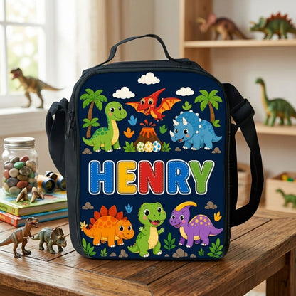 Personalized Back To School Dino Backpack, Lunch Bag, Pencil Case & Water Bottle Set PMND6300602