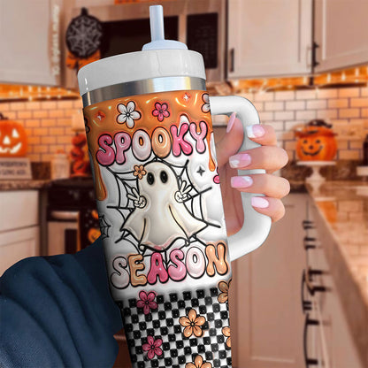 Spooky Vibe Print 3D Inflated 40 Oz Tumbler, Halloween Gift QFTO4300701