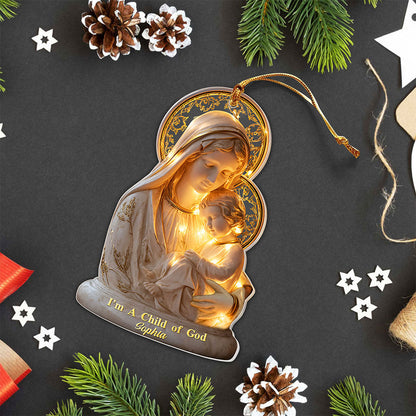 Custom 2D Flat Virgin Mary And Baby Jesus Acrylic Ornament UKTO5141004