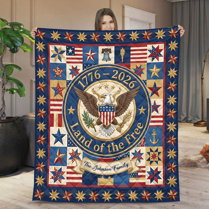 Personalized United State 250th Anniversary Quilt Blanket UKND6110403