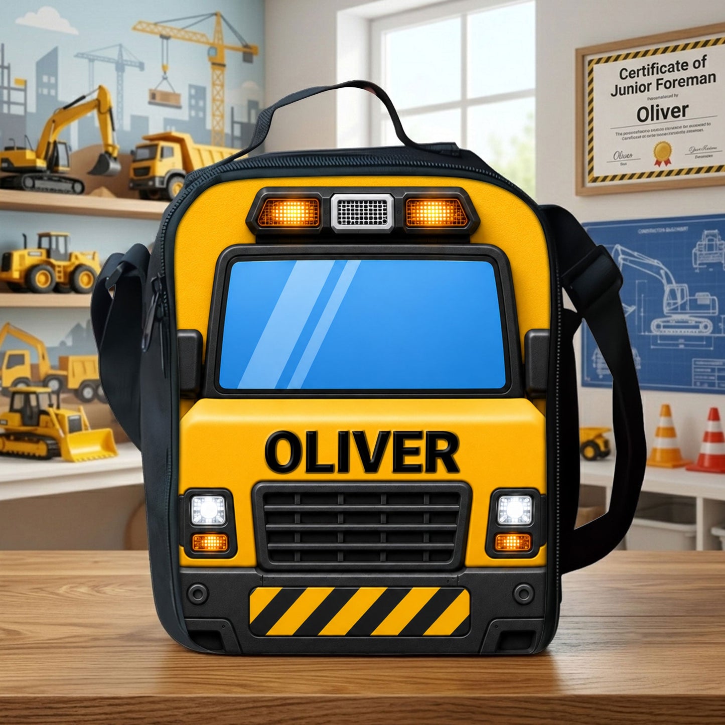 Personalized Back To School Construction Truck Backpack NPND6290601