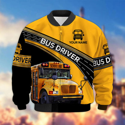 Personalized School Bus Driver Bomber Jacket UKNT6290701
