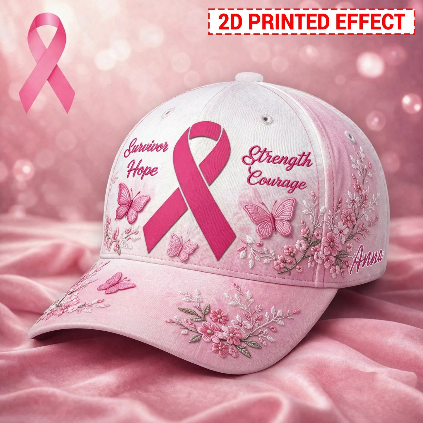 Personalized Breast Cancer Awareness 3D Cap UKNT6080401