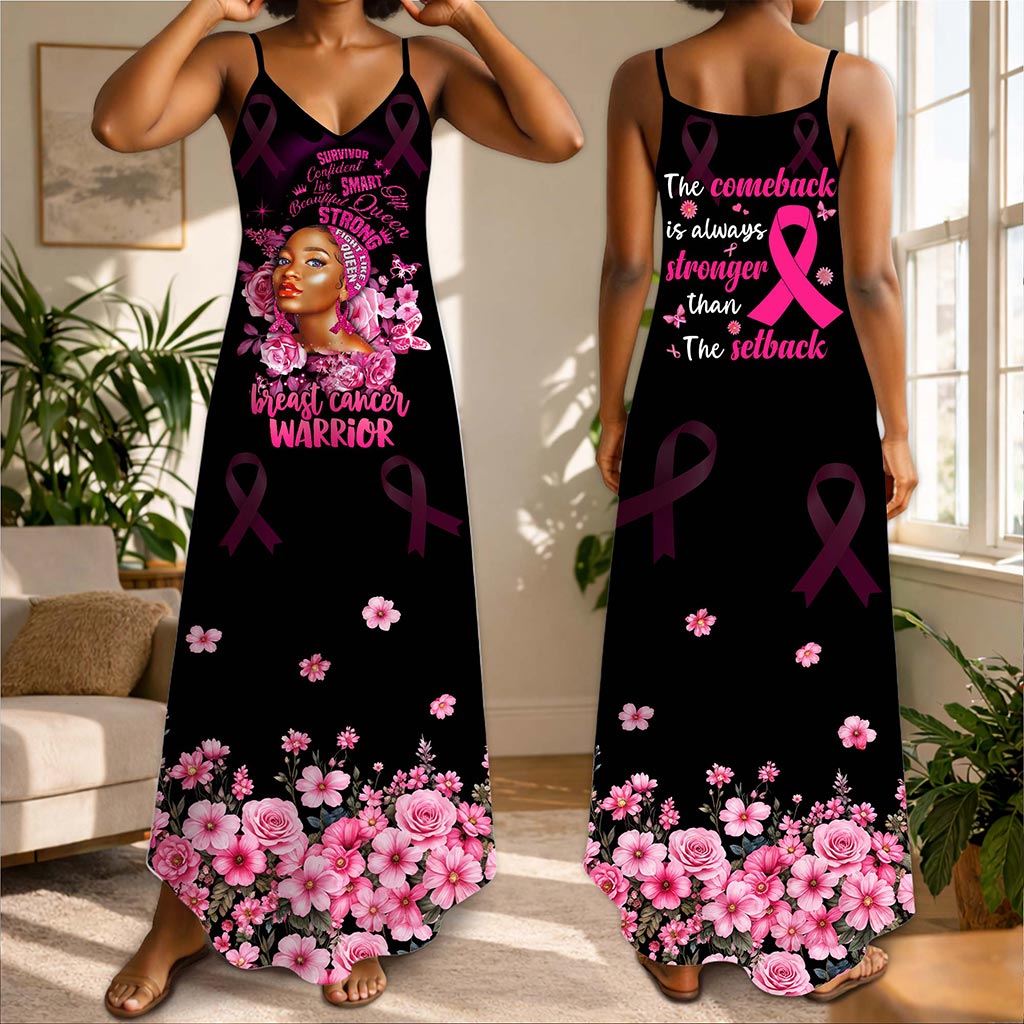 Personalized Breast Cancer Strappy Dress UKHA6040703