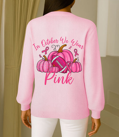 Custom Breast Cancer Knitted Cardigan UKTO5081003