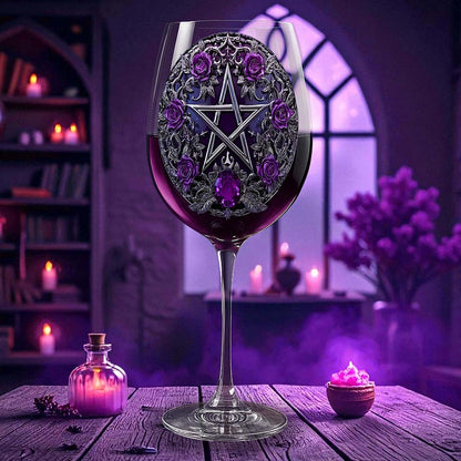Personalized Witch Wine Glass With Long Stem Halloween QFHA5040901