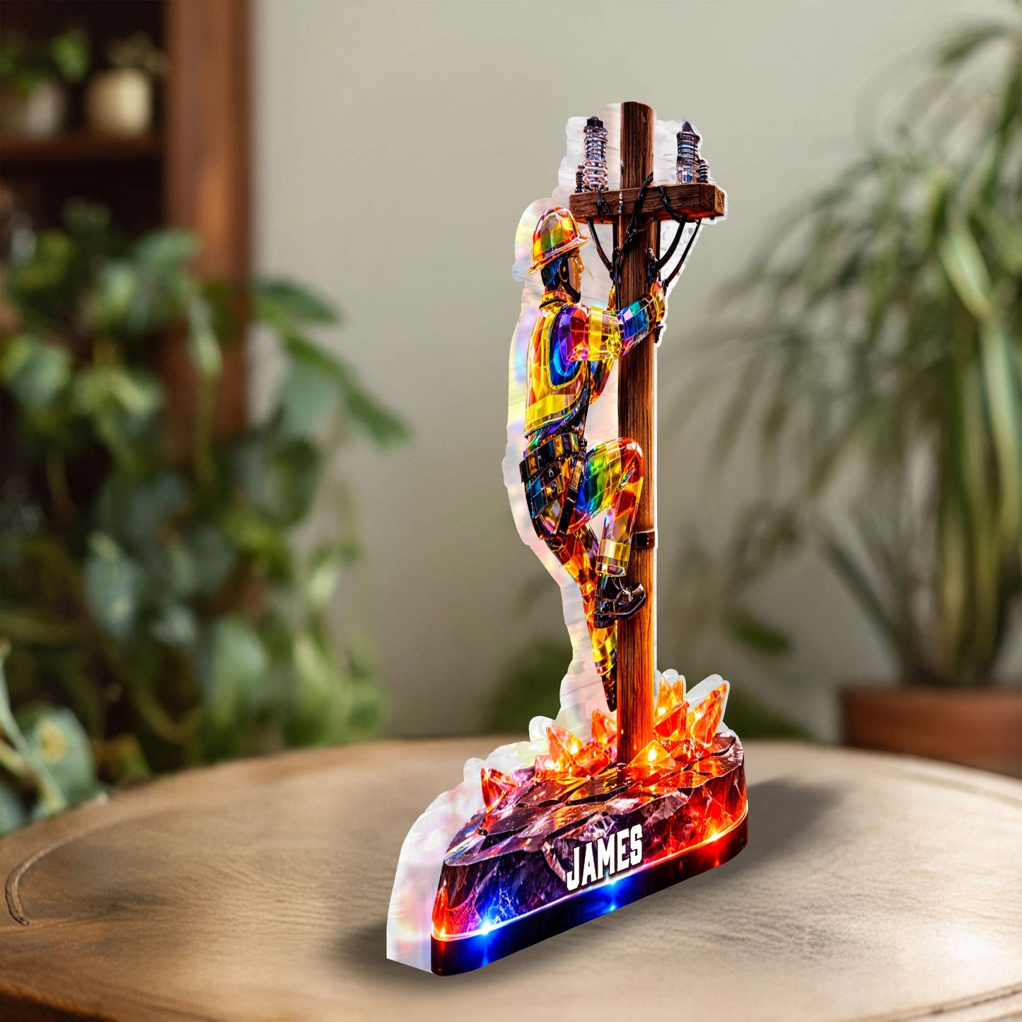 Personalized Lineman Acrylic Block UKHA6031001