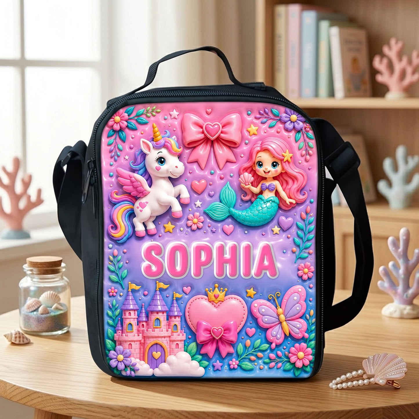 Personalized Back To School, Girl Mermaid Kids Backpack PMND6290604