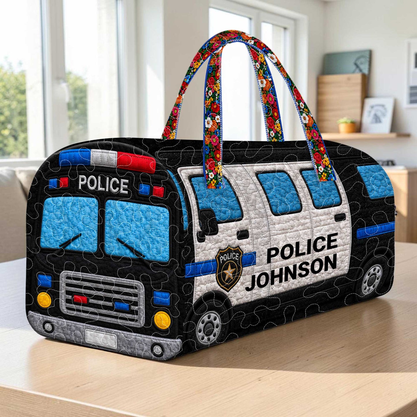 Custom Police Quilt Duffle Bag THUU6050602